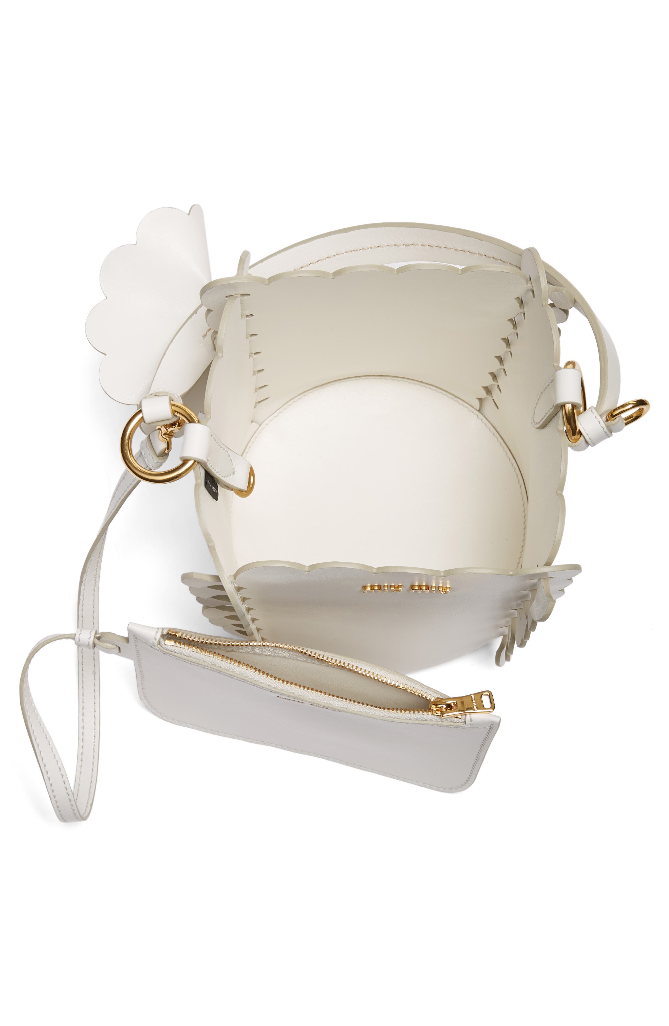 Miu Miu Leather Bucket Bag, Alternate, color, 