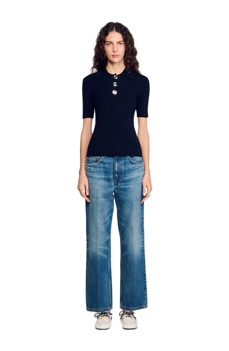 SANDRO Polo-neck sweater, Main, color, 