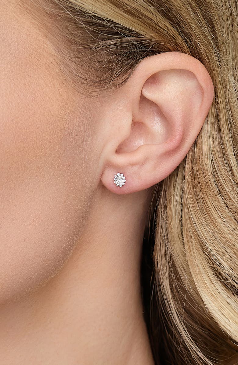 Bony Levy Rita 18K White Gold Diamond Halo Stud Earrings, Alternate, color, 18K White Gold
