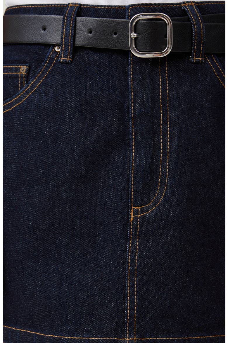 Women's Denim Mini Skirt, Alternate, color, INDIGO