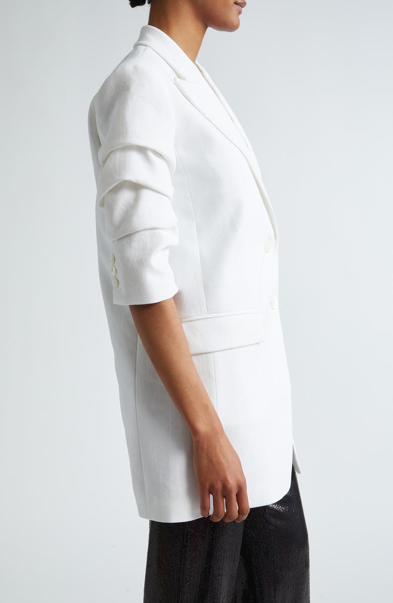 Michael Kors Collection Crush Sleeve Linen Blazer, Alternate, color, 
