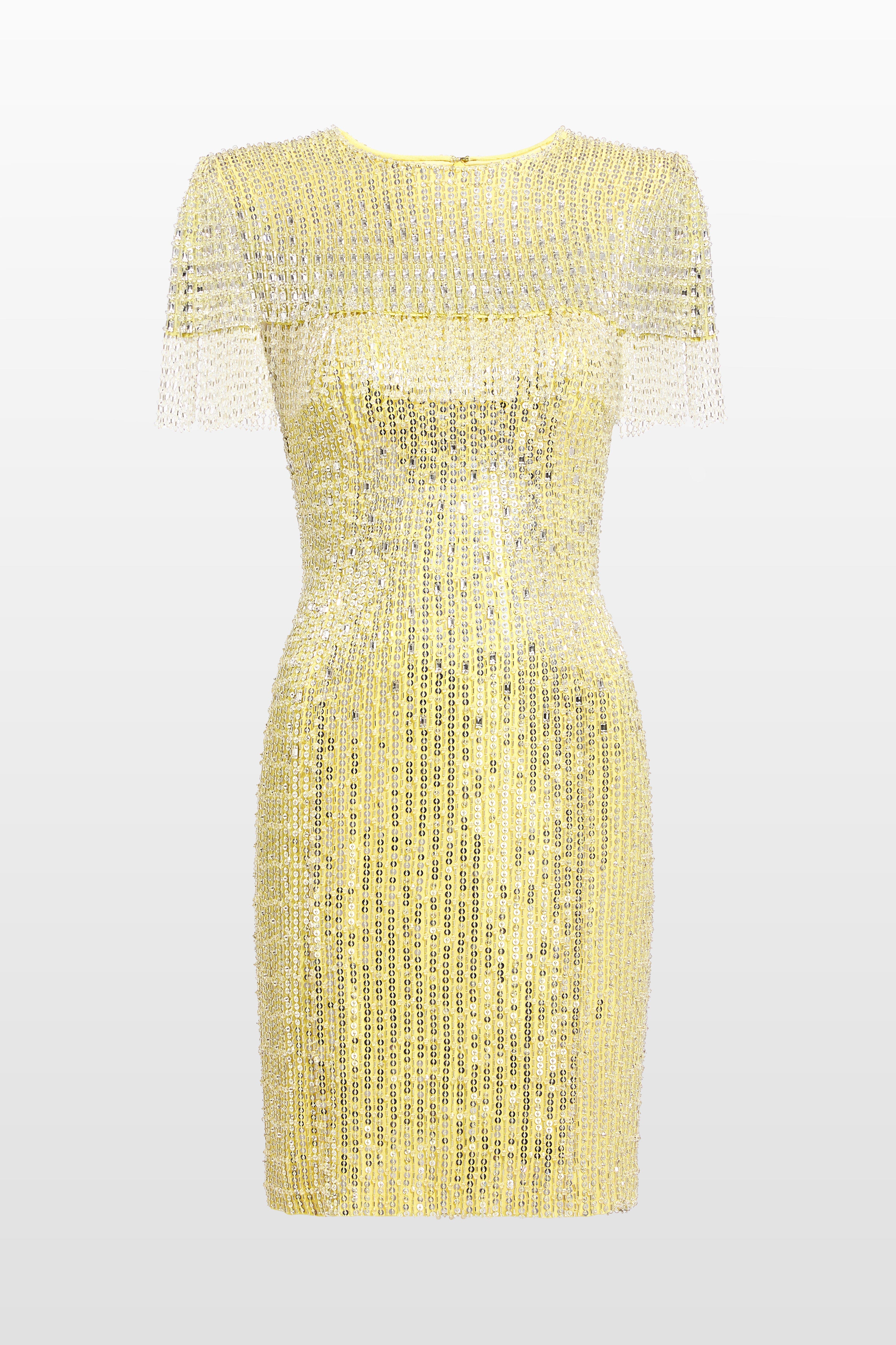 Swish Sequin-Embellished Beaded Mini Dress - image 3