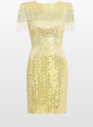 Jenny Packham Swish Sequin-Embellished Beaded Mini Dress