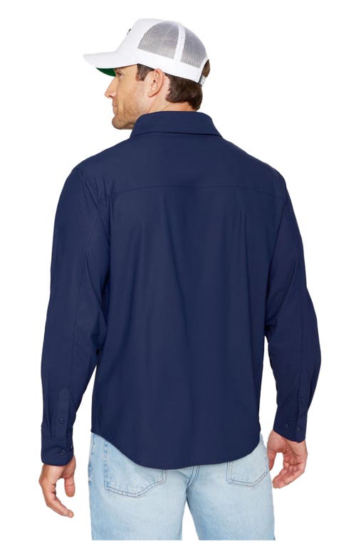 Fabletics The Don Long Sleeve Button Up In Blue