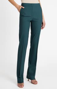 Santorelli Amara Wool Stretch Straight Leg Pant