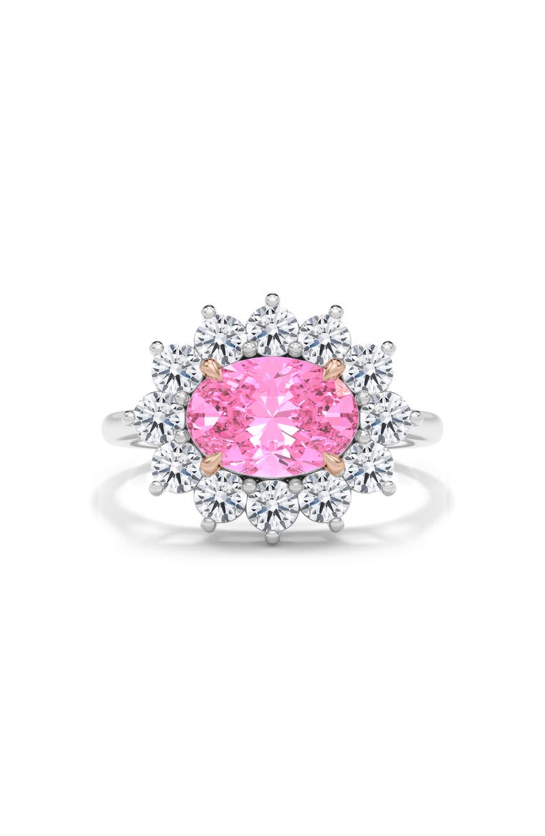 HauteCarat Princess Cut Lab Grown Diamond Engagement Ring, Alternate, color, White