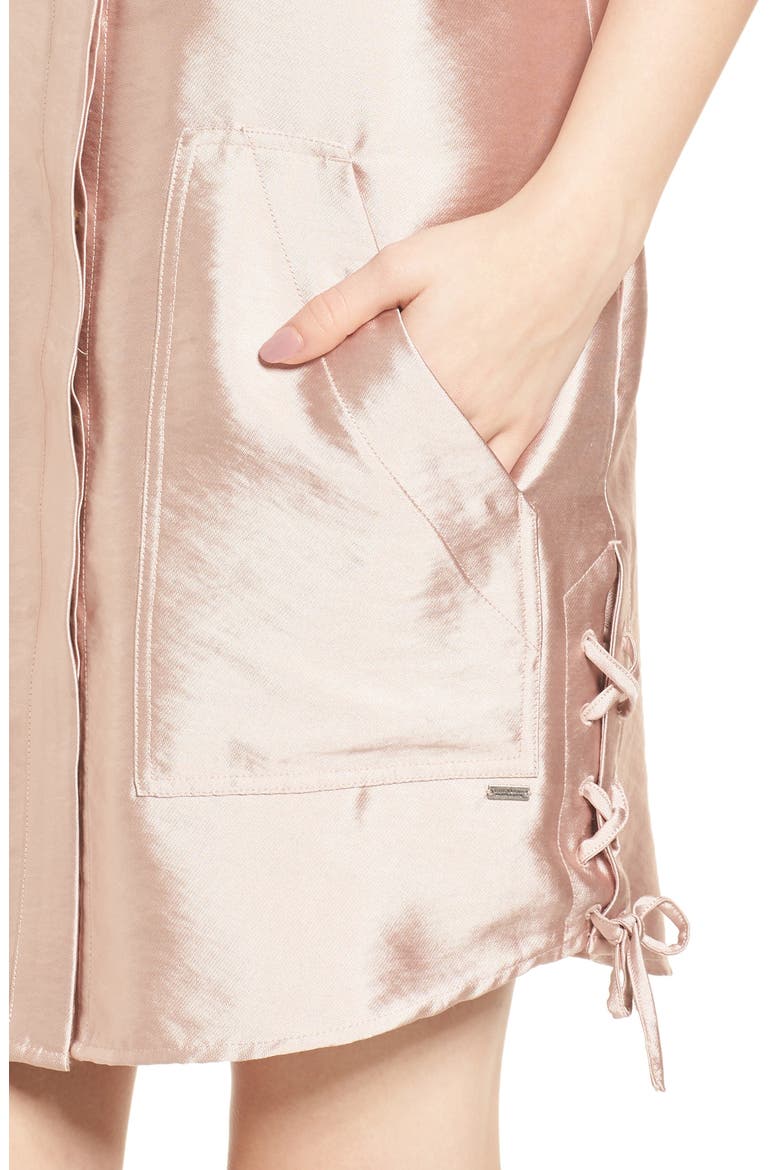 Safari Shirtdress, Alternate, color, PINK SAND