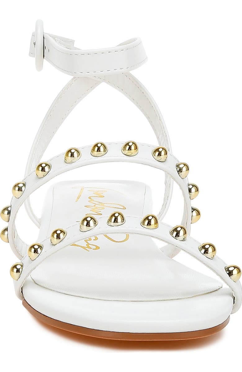 LONDON RAG Flippity Studded Ankle Strap Sandal, Alternate, color, Off White