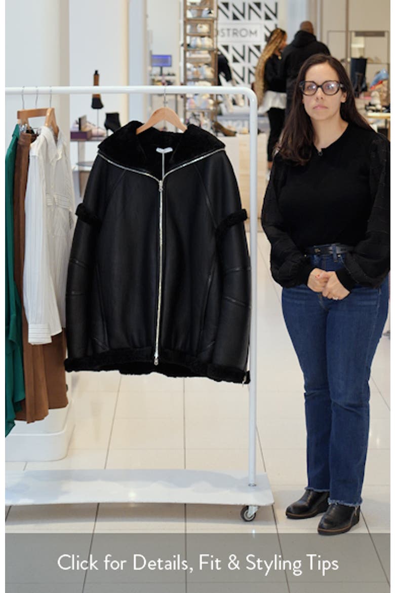 Apex Hooded Reversible Genuine Shearling & Leather Coat video