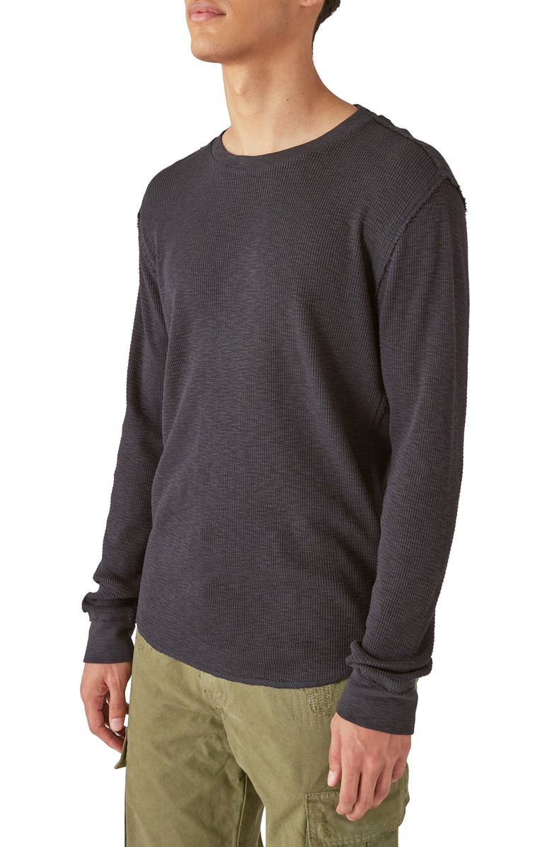 Lucky Brand Garment Dye Thermal Cotton Top, Alternate, color,