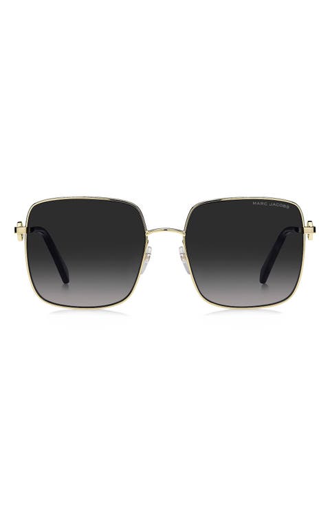 58mm Gradient Square Sunglasses