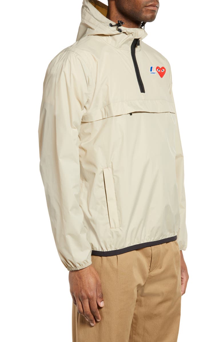 Comme des Garçons PLAY K-Way Hooded Pullover, Alternate, color,