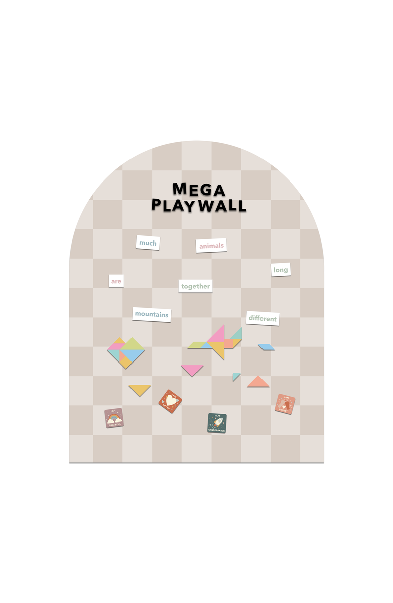 Cherrypick MEGA Magic Playwall Arch Magnetic Wall Decal, Main, color, Neutral Check