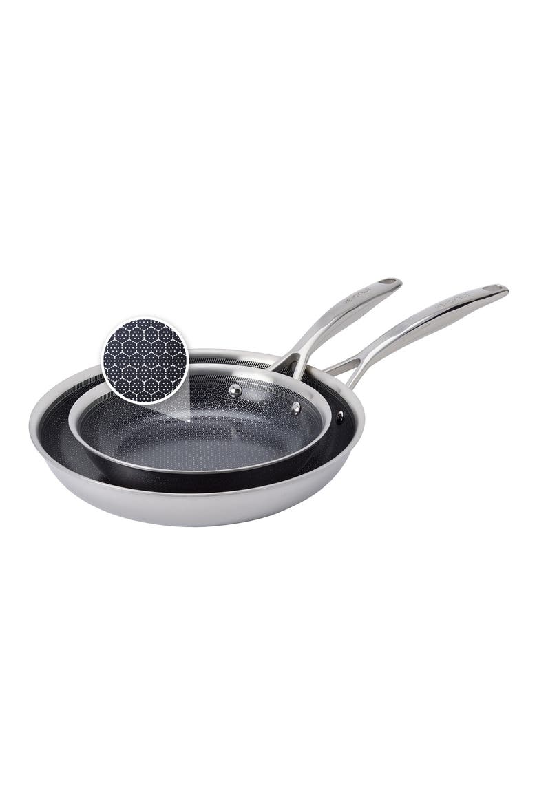 Paradigm 2-Piece Stainless Steel Skillet Set, Alternate, color, STAINLESS STEEL