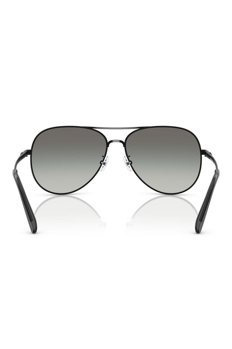 58mm Pilot Sunglasses, Alternate, color, BLACK / GREY GRADIENT