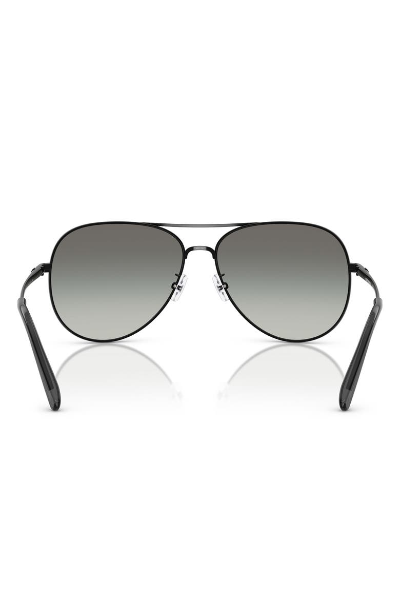 Tory Burch 58mm Pilot Sunglasses, Alternate, color, Black / Grey Gradient