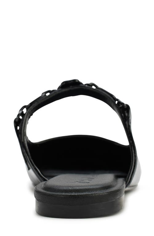 Karl Lagerfeld Zilla Womens Padded Insole Patent Mules In Black