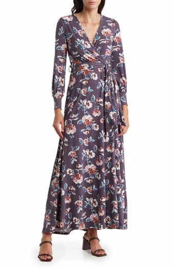 Long Sleeve Maxi Wrap Dress