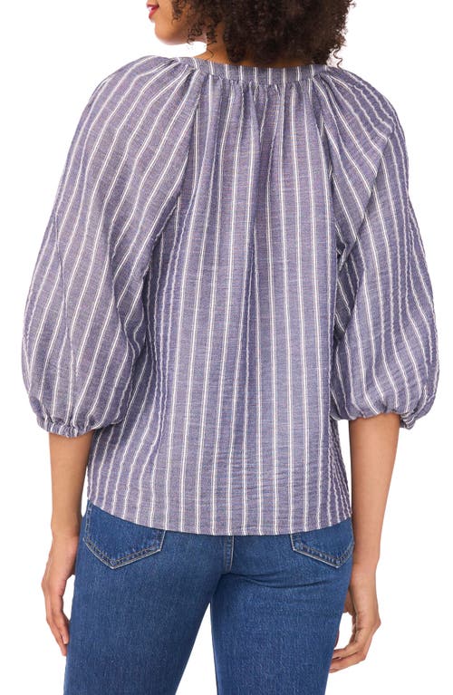 Halogen ® Crinkle Puff Sleeve Button-up Shirt In Blue