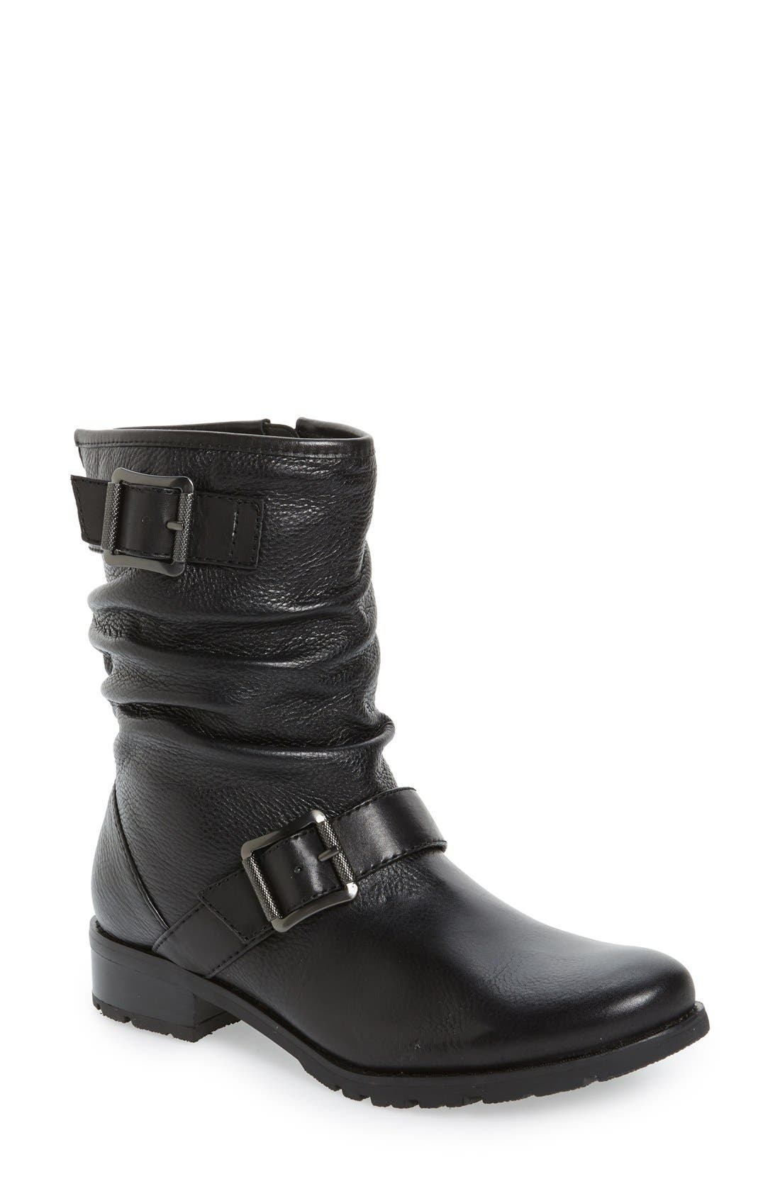Söfft 'Saxton' Slouchy Buckle Strap Bootie, Main, color, 