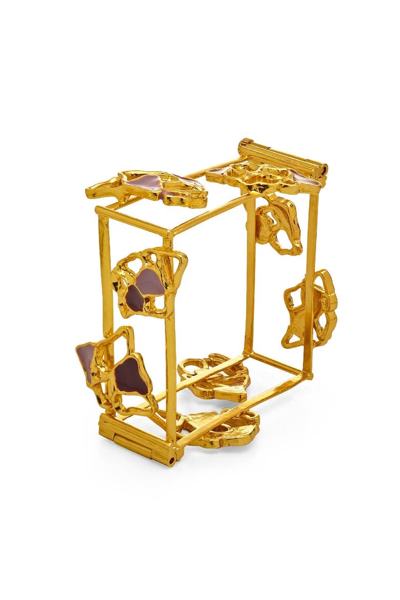 MIVA SQUARE BRACELET, Main, color, Gold Plated