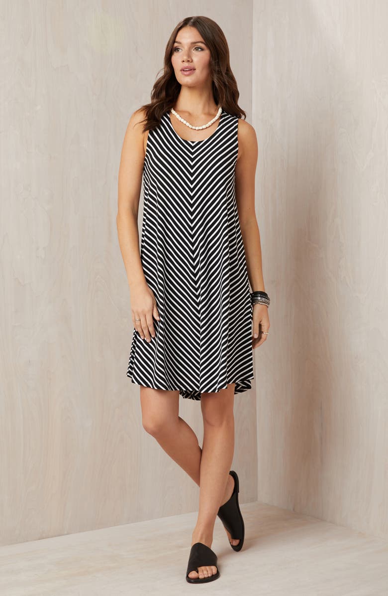 Karen Kane Stripe Swing Dress, Alternate, color, 