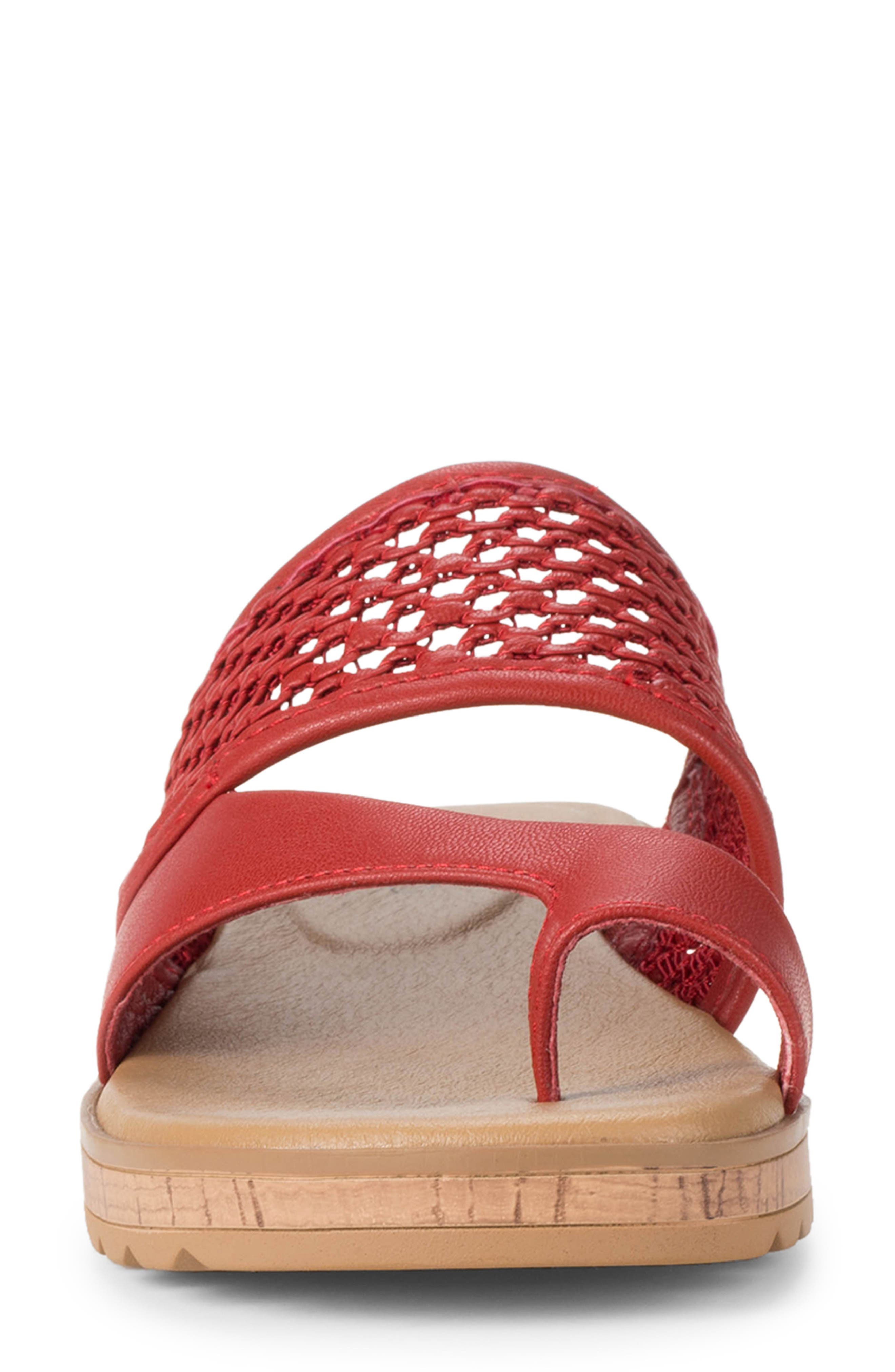 Gibby Slide Sandal, Alternate, color, CHERRY RED