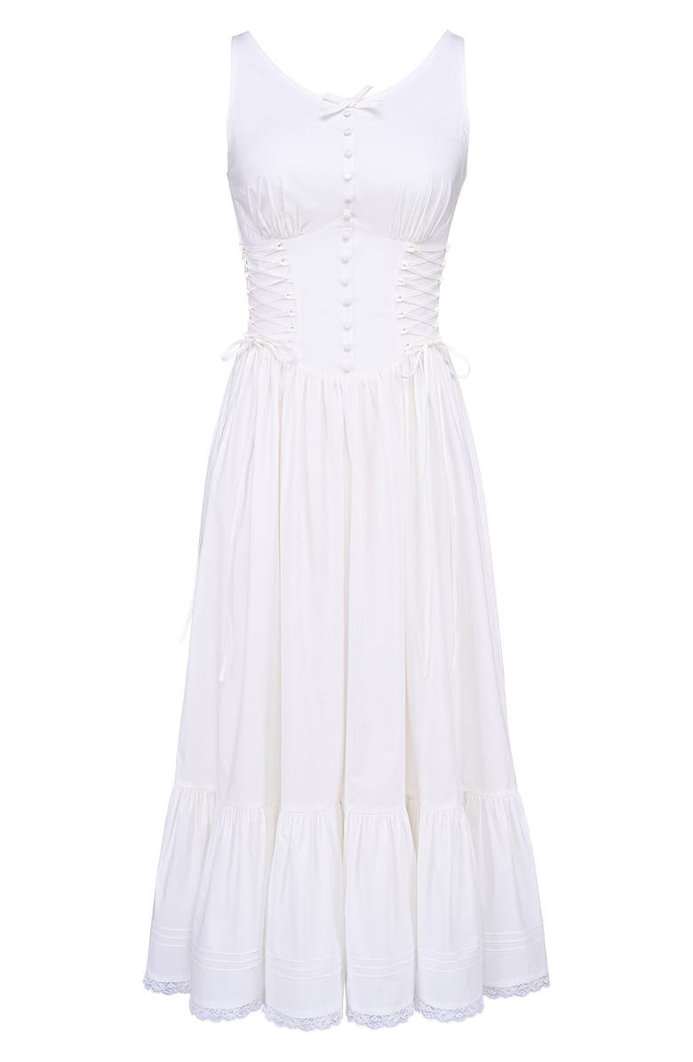 HOUSE OF CB Sienna Sleeveless A-Line Dress, Alternate, color, White