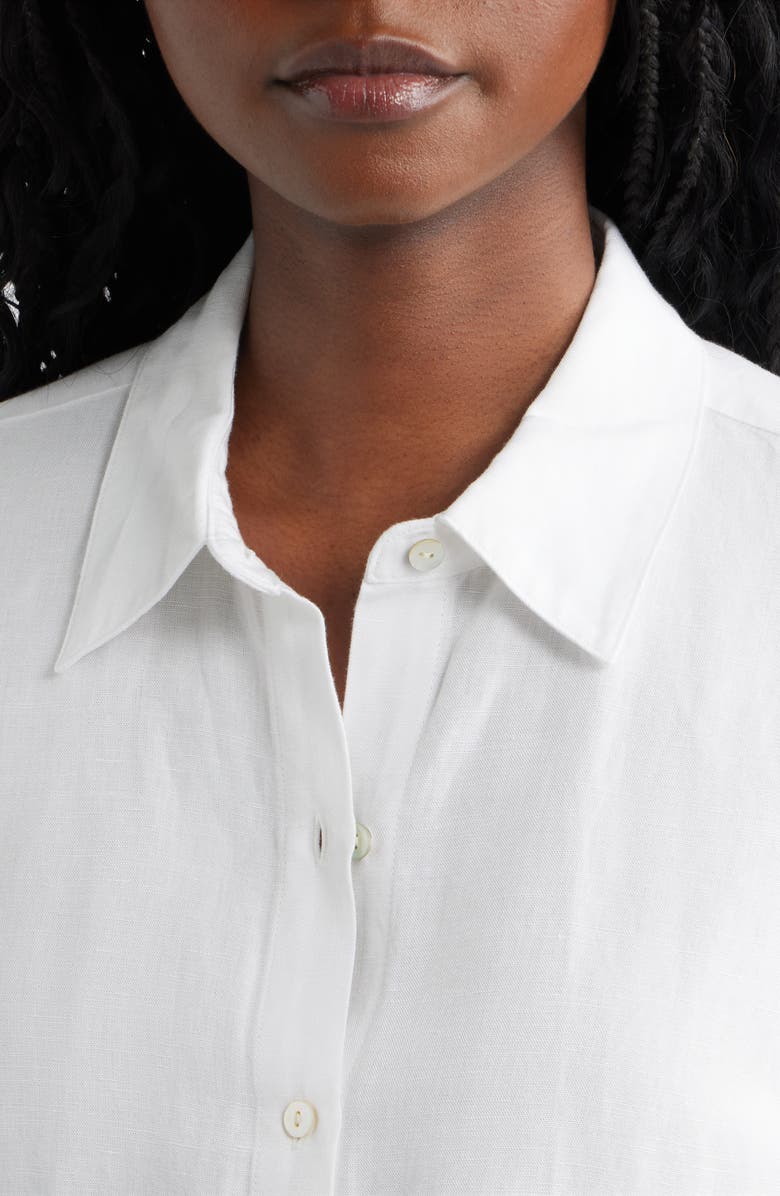 Rails Knox Linen Blend Button-Up Shirt, Alternate, color, White