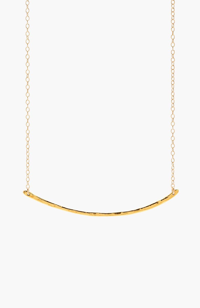 gorjana 'Taner' Large Bar Pendant Necklace, Main, color, 