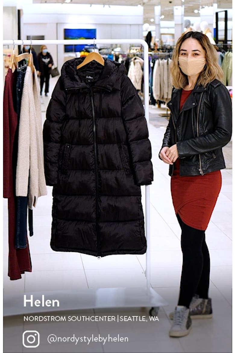 Sam Edlelman Water Repellent Iridescent Puffer Coat video
