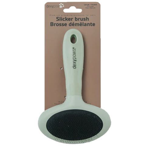 Pet Slicker Brush, Large, Sage Green, Dog & Cat Grooming Tool