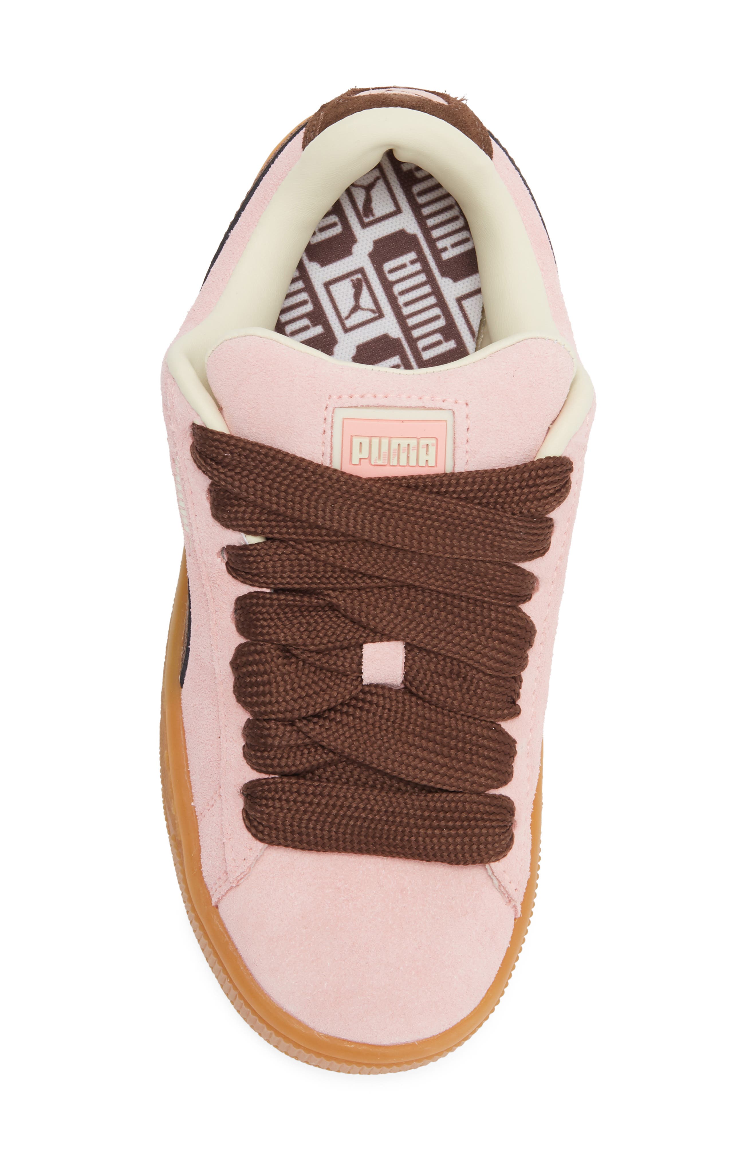 Kids' X-Large Skate Sneaker, Alternate, color, PEACH SMOOTHIE/ BROWN/ IVORY