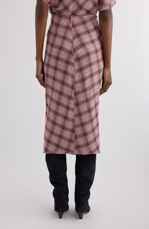 Isabel Marant Étoile Nicole Plaid Cotton Skirt In Pink