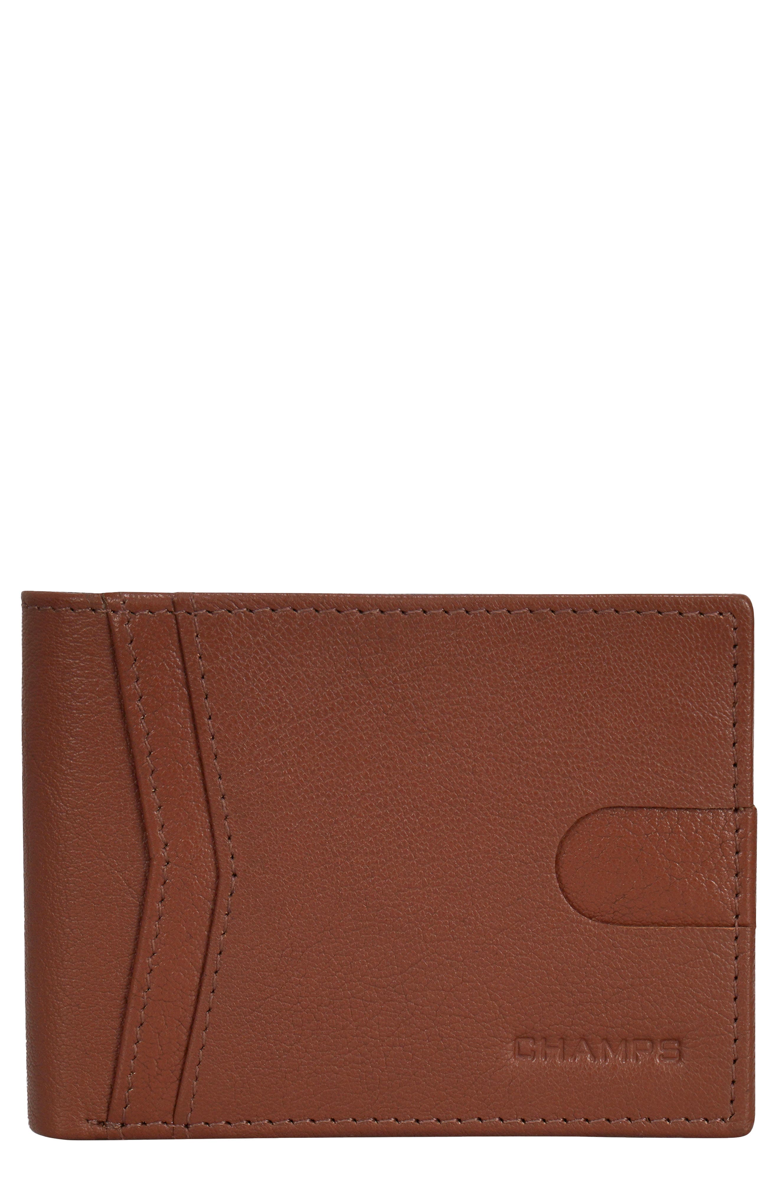 CHAMPS Onyx ID Flap Leather Bifold Wallet