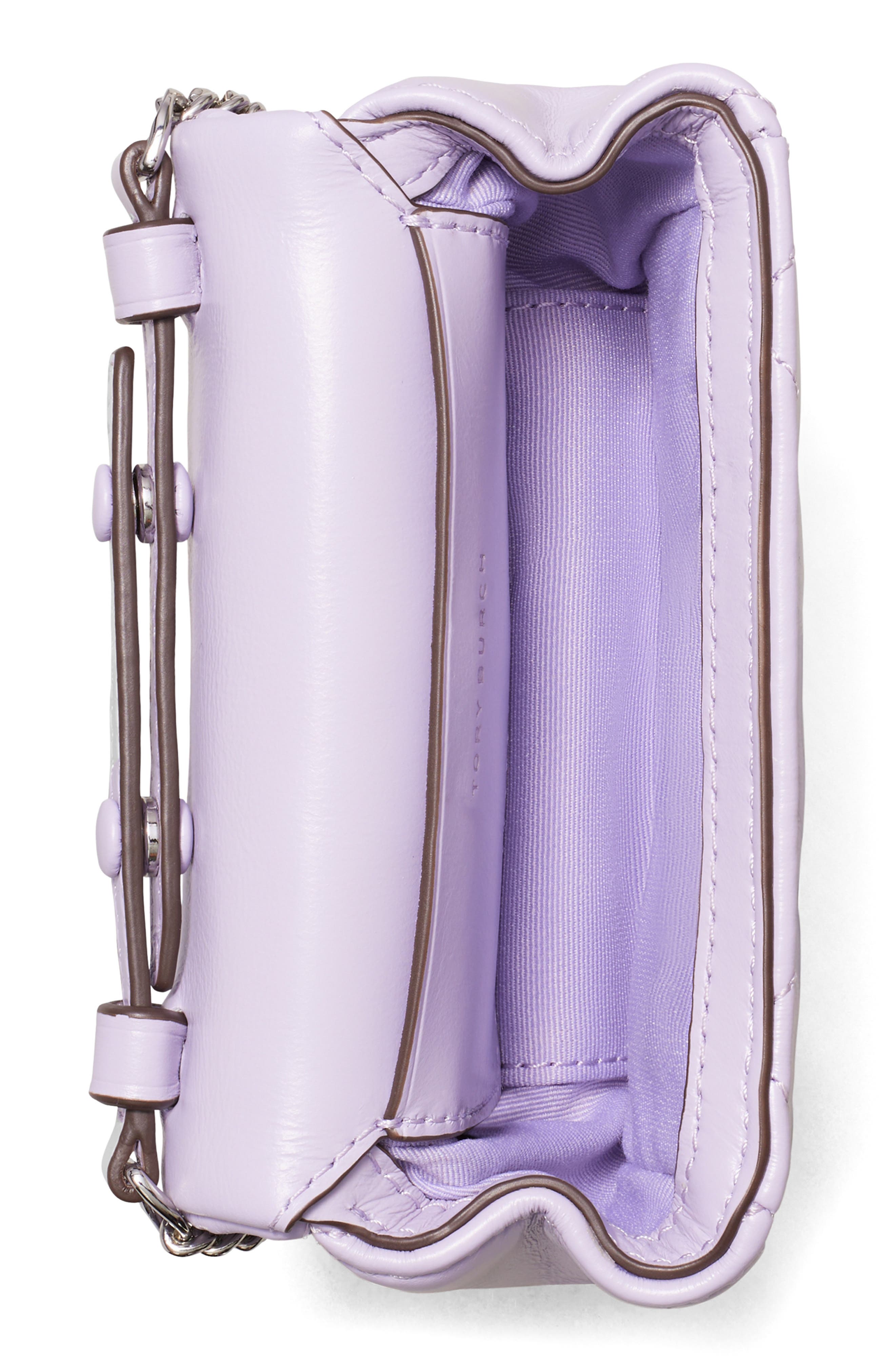 Micro Kira Clover Diamond Quilted Top Handle Bag, Alternate, color, PURPLE HEATHER