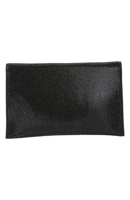 Berness Rhinestone Envelope Clutch In Black
