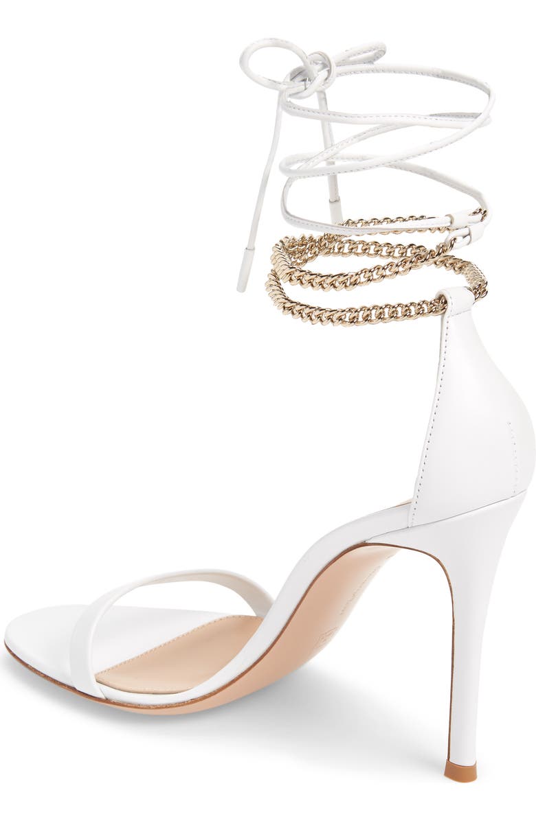 Gianvito Rossi Chain Ankle Wrap Sandal, Alternate, color,