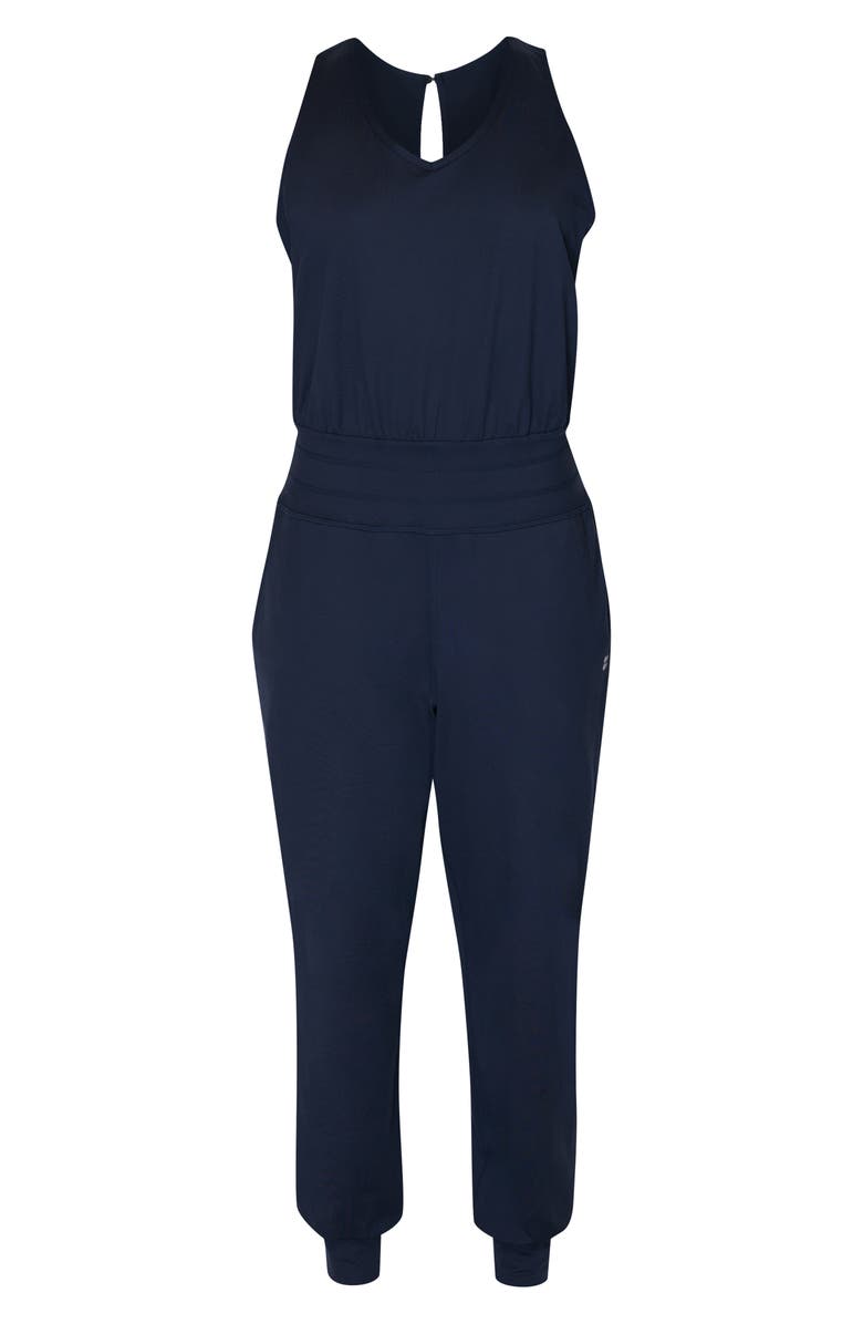Sweaty Betty Gaia Yoga Jumpsuit, Alternate, color, Navy Blue