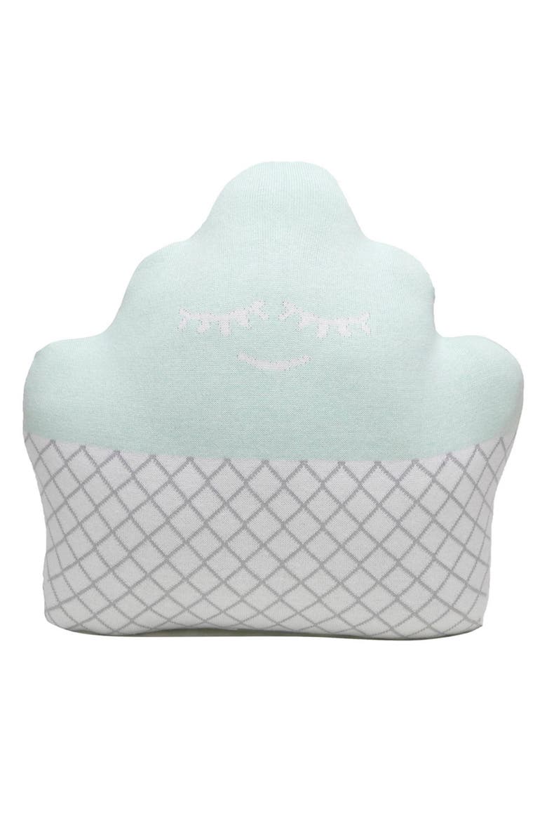 RIAN TRICOT Cupcake Throw Pillow, Main, color, Green