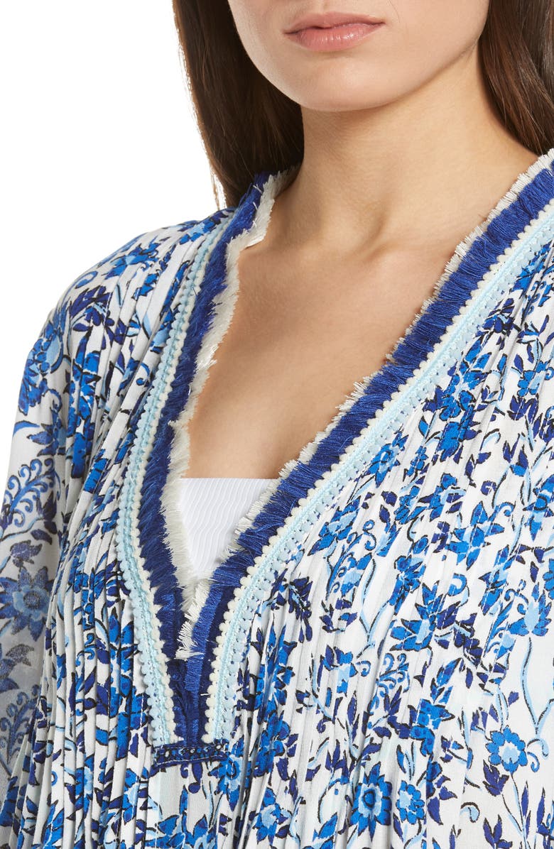 Poupette St Barth Poupette St. Barth Ola Long Sleeve Cover-Up Dress, Alternate, color, 