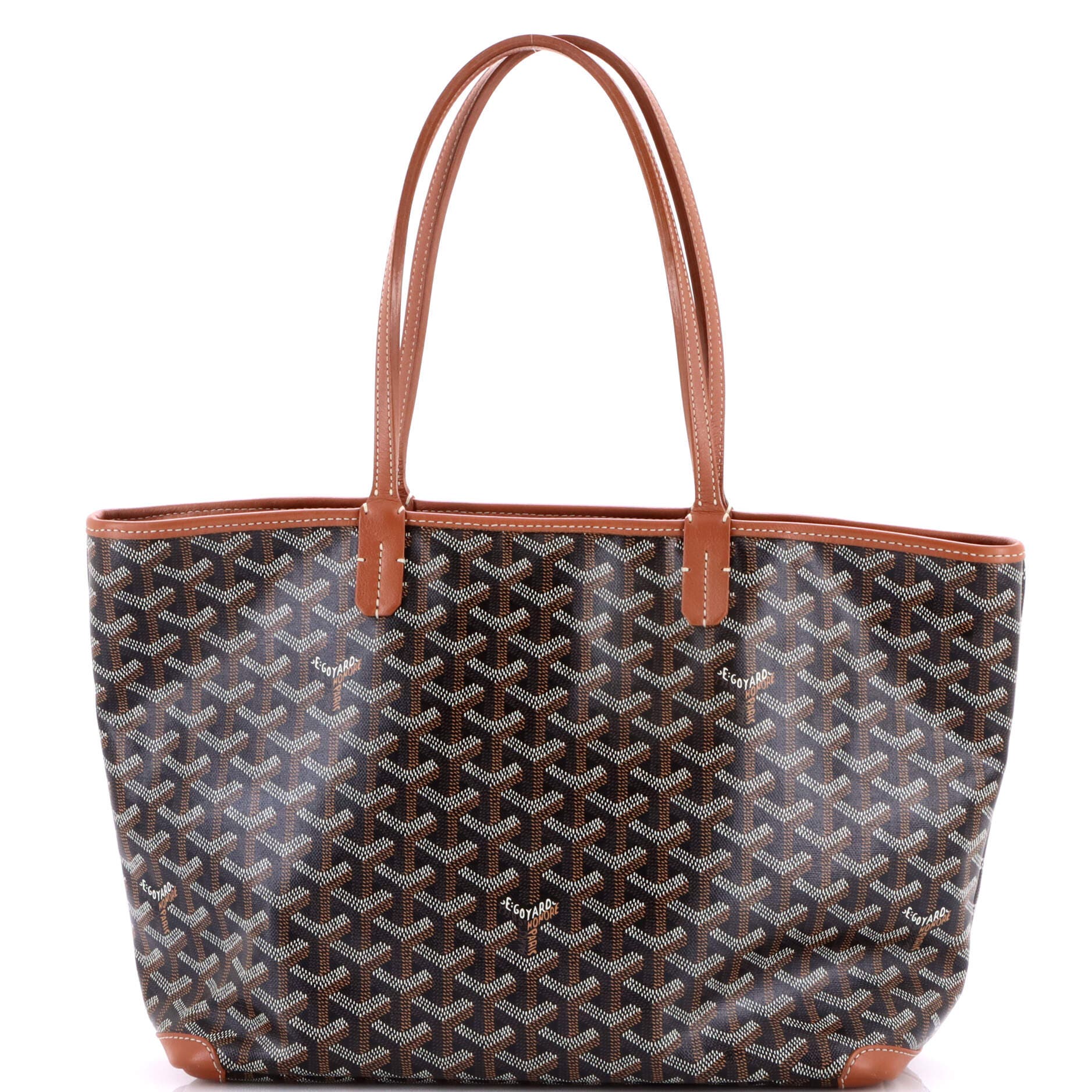 Pre-Owned Goyard Artois Tote Coated Canvas PM, Main, color, Brown