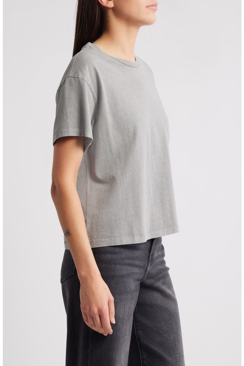 Square Cotton T-Shirt, Alternate, color, PEBBLE GREY