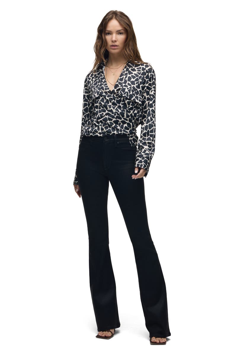 Hudson Jeans Surplice Pocket Top, Alternate, color, Giraffe Print