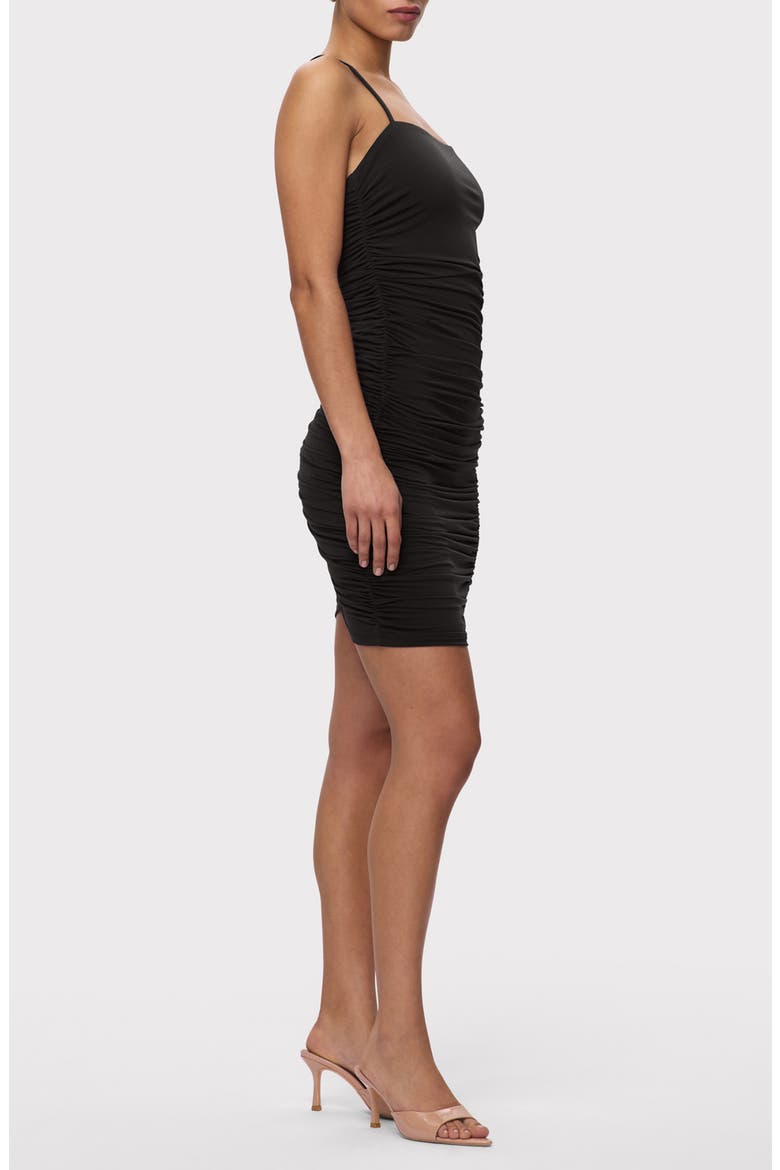 Ruched Jersey Minidress, Alternate, color, BLACK-001