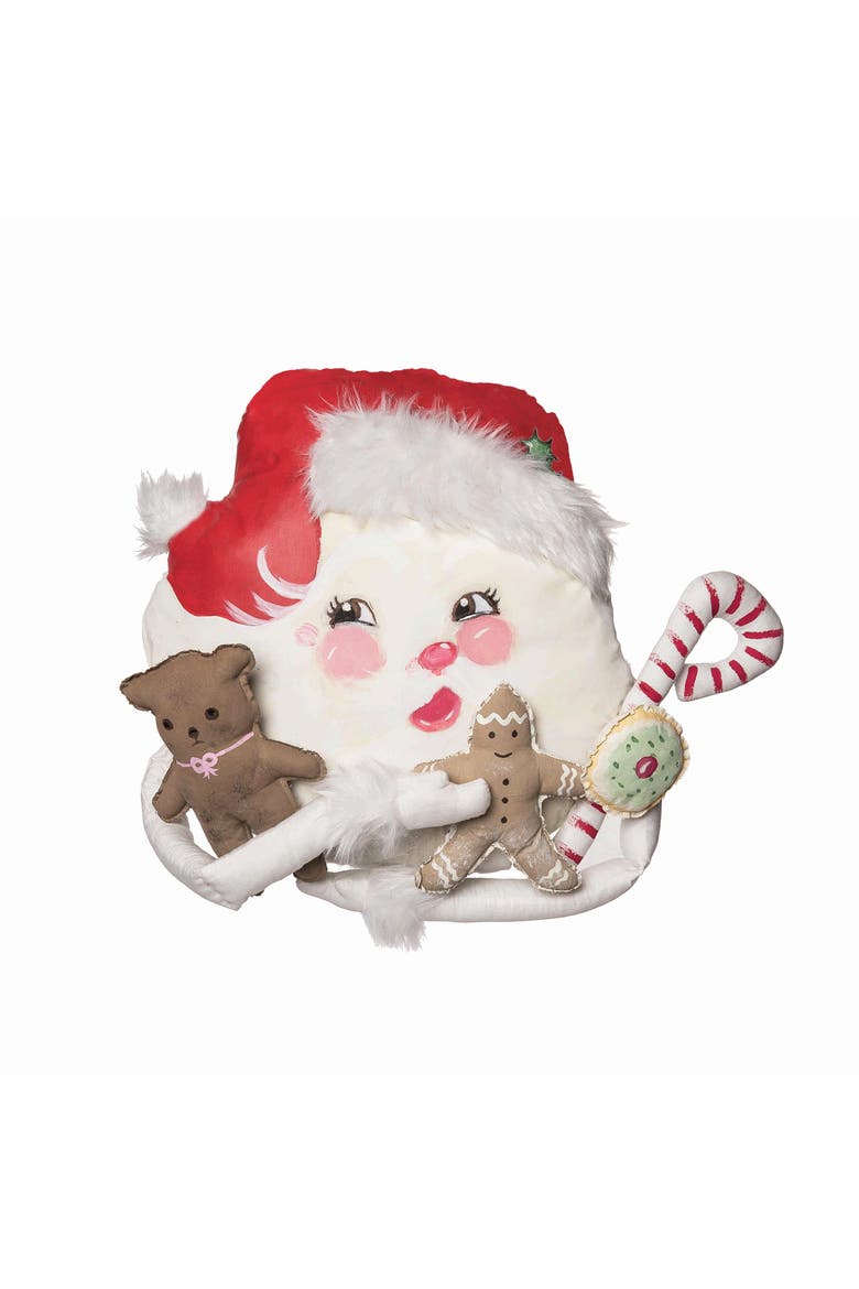 Santa Zombinaland Christmas XMAS Decorative Soft Figurine Pillow, Main, color, White