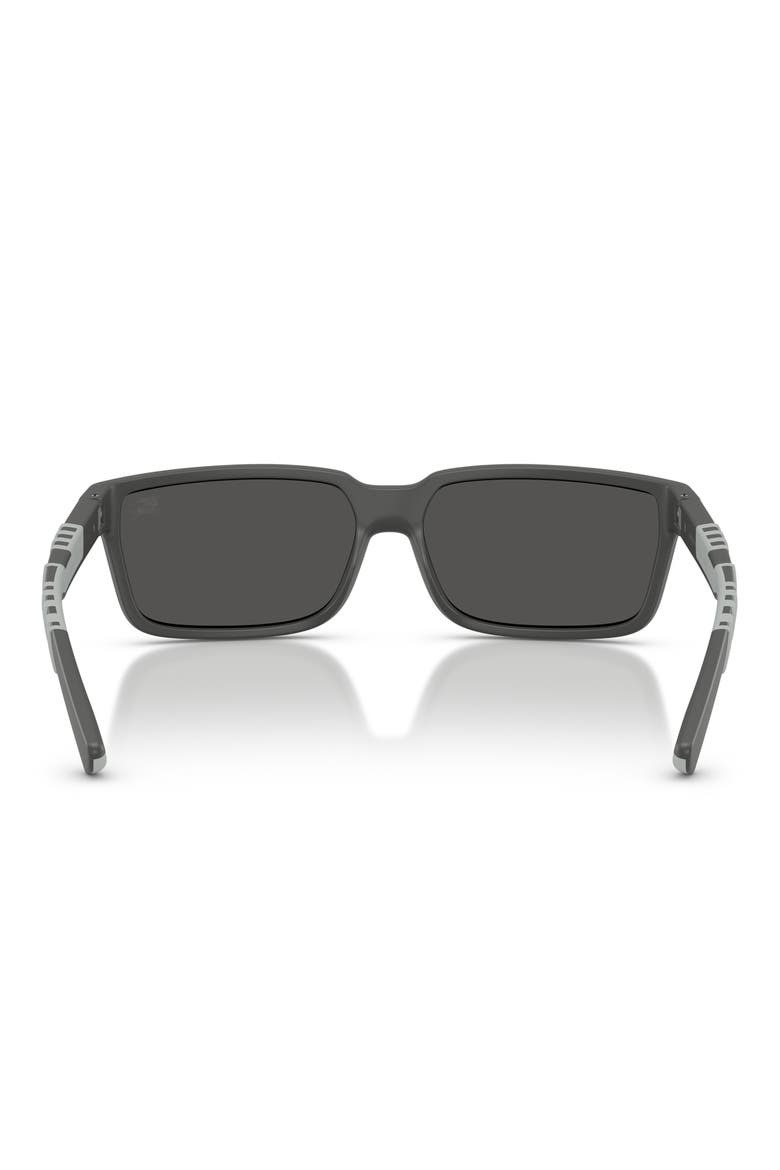 61mm Rectangle Sunglasses, Alternate, color, MATTE GREY / DARK GREY