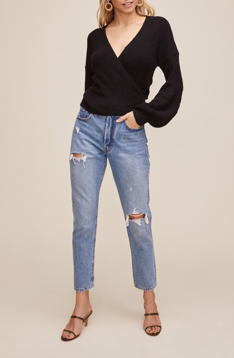 ASTR the Label Surplice Sweater, Alternate, color,