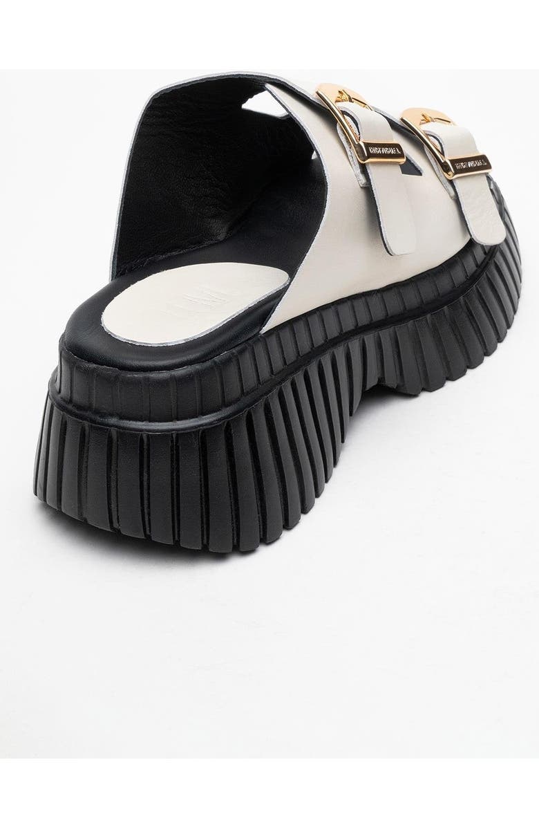 Forever & Always Shoes Joanes Leather Two-Strap Platform Sandal, Alternate, color, Light Beige Leather