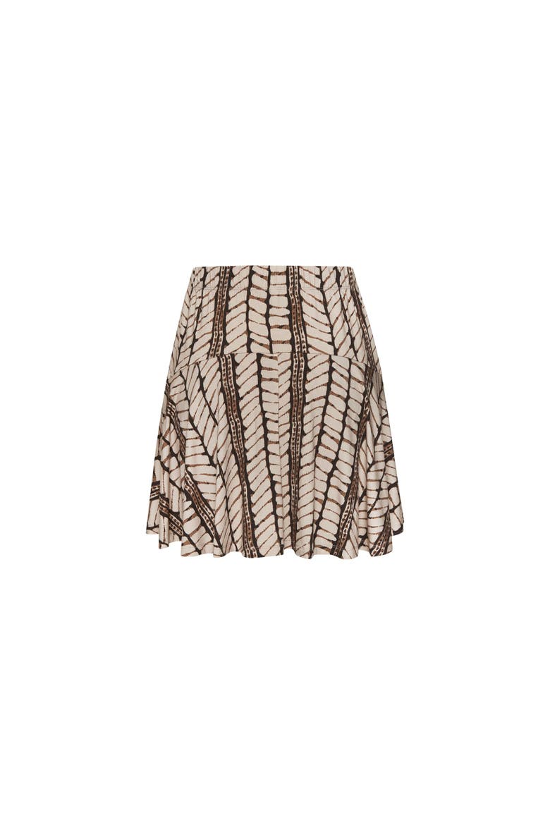 Flared Skort, Alternate, color, Beige & Brown